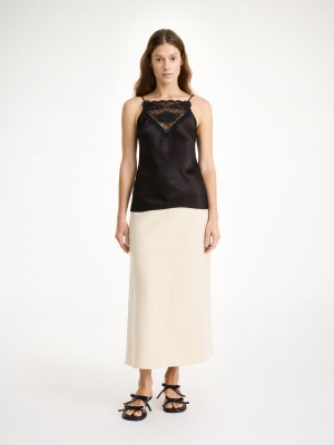 By Malene Birger Angello Wool Midi Skjørt Pearl | NO_BB80970