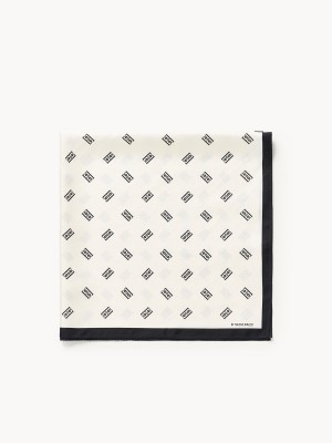By Malene Birger Monnas Silk Skjerf Hvite | NO_BB10002